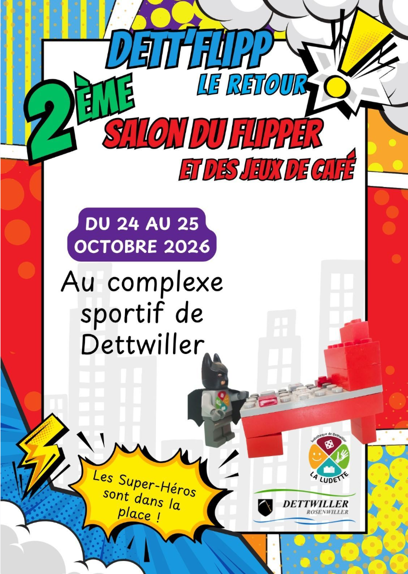Affiche de Dett'Flipp - 2e salon du flipper et des jeux de café